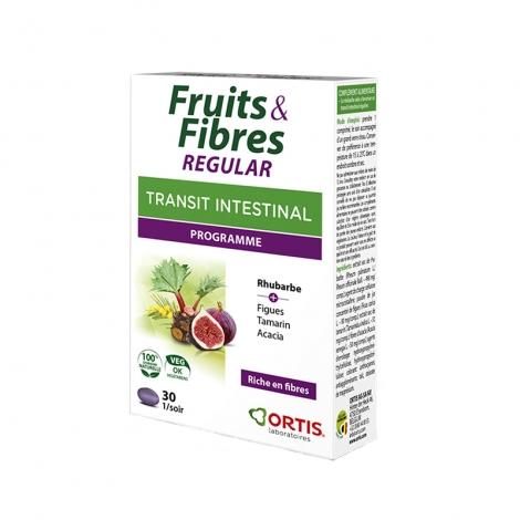 Ortis Fruits & Fibres Regular Transit Intestinal 30 comprimés pas cher, discount