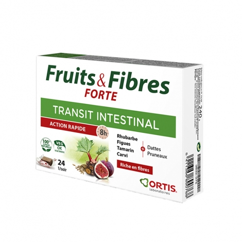 Ortis Fruits & Fibres Forte Transit Intestinal 24 cubes pas cher, discount