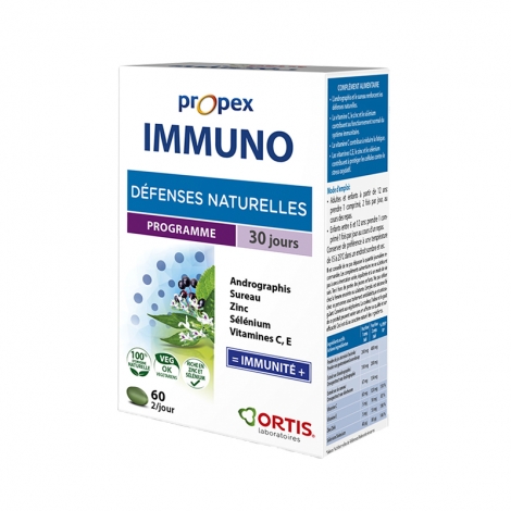 Ortis Propex Immuno Défenses Naturelles Prévention & Immunité 60 capsules pas cher, discount