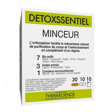 Therascience Detoxssentiel Minceur 10 sachets + 30 gélules + 10 gélules pas cher, discount