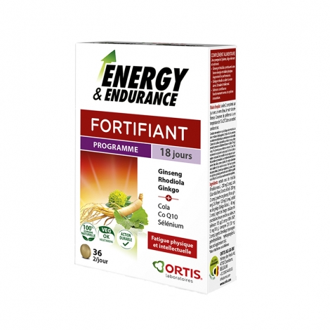Ortis Energy & Endurance Fortifiant 36 comprimés pas cher, discount