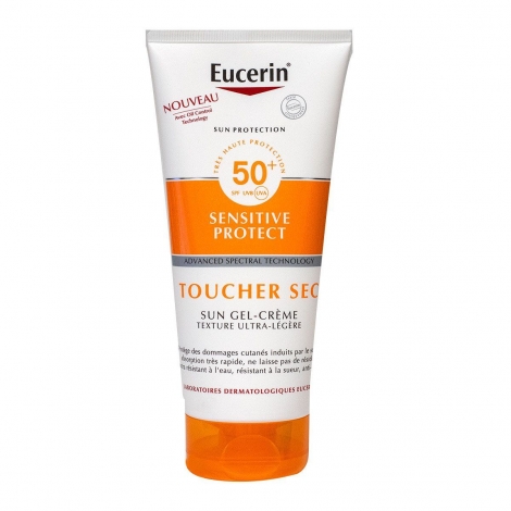 Eucerin Sun Protection Sensitive Protect Sun Gel-Crème Toucher Sec SPF50+ 200ml pas cher, discount