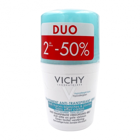 Vichy Traitement Anti-Transpirant 48h 2x50ml 2ème -50% pas cher, discount