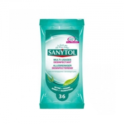 Sanytol Lingettes Désinfectantes Multi-Usages Eucalyptus 36 lingettes maxi
