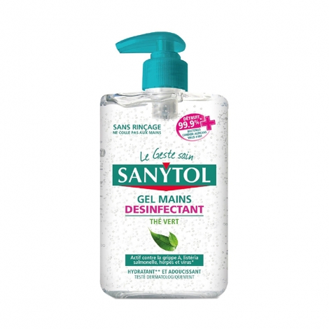 Sanytol Gel Mains Désinfectant Thé Vert 250ml pas cher, discount