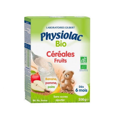 Physiolac Céréales Fruits dès 6 Mois Bio 200g pas cher, discount