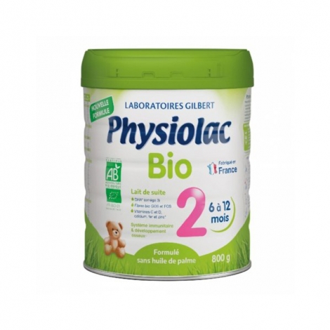 Physiolac Bio Lait 2ieme Âge 6 à 12 Mois 800g pas cher, discount