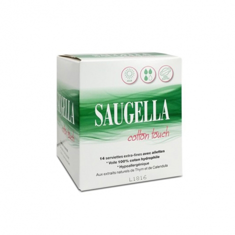 Saugella Cotton Touch 14 Serviettes Extra-Fines pas cher, discount