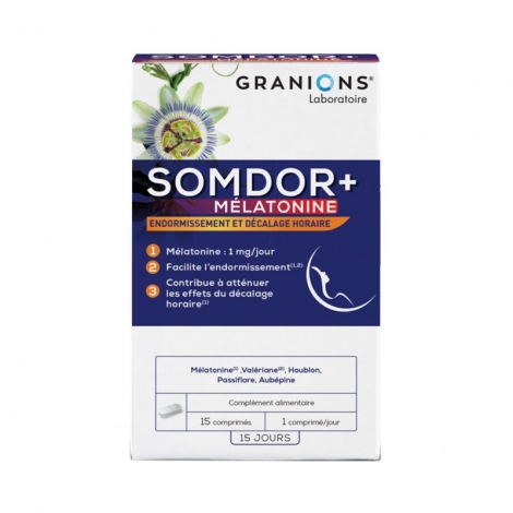 Granions Somdor+ Mélatonine 15 Comprimés pas cher, discount