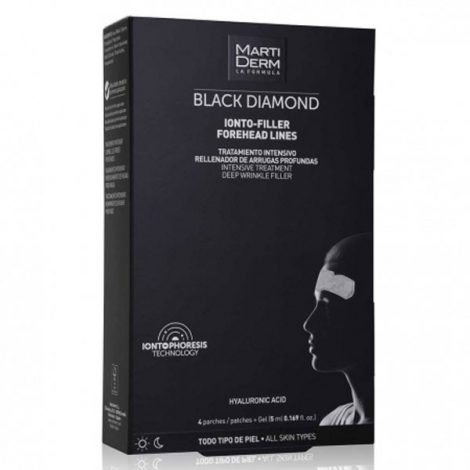 Martiderm Black Diamond Ionto-Filler Forehead Lines 4 patchs + Gel 5ml pas cher, discount