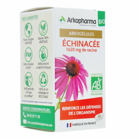 Arkopharma Arkogélules Échinacée Bio 45 gélules pas cher, discount
