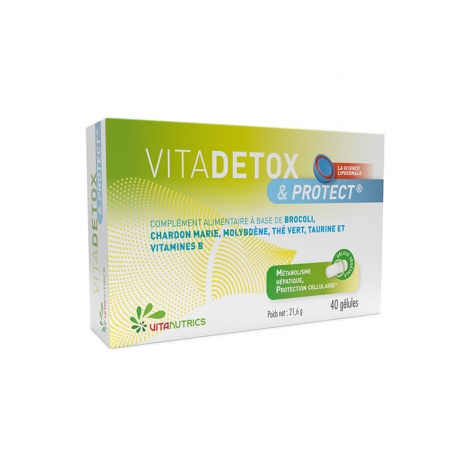Vitanutrics VitaDetox & Protect 40 gélules pas cher, discount