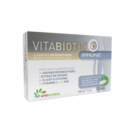 Vitanutrics Vitabiotic Immune Système Immunitaire 30 gélules pas cher, discount