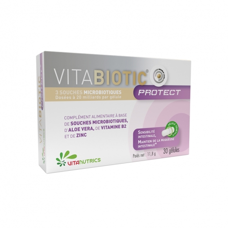 Vitanutrics Vitabiotic Protect Sensibilité Intestinale 30 gélules pas cher, discount