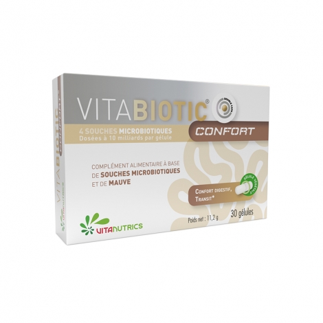 Vitanutrics Vitabiotic Confort Digestif Transit 30 gélules pas cher, discount