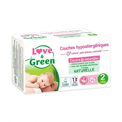 Love & Green Couches Hypoallergéniques Taille 2 44 pièces pas cher, discount