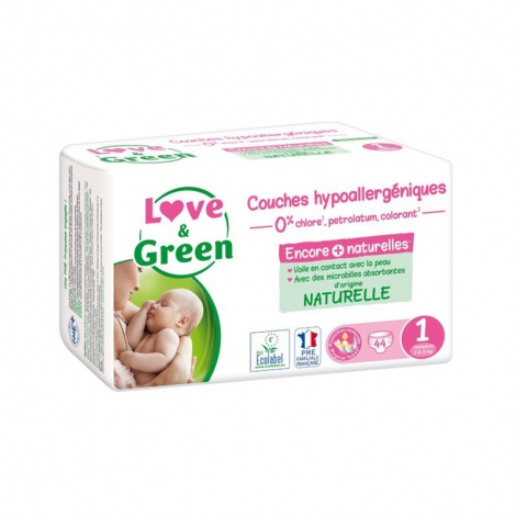 Love & Green Couches Hypoallergéniques Taille 1 44 pièces pas cher, discount