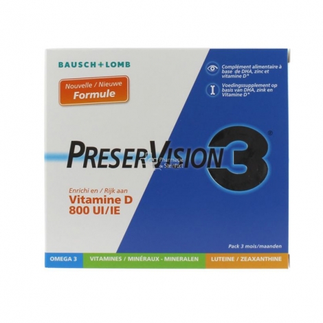 Bausch + Lomb PreserVision 3 Vitamine D 180 capsules pas cher, discount
