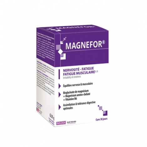 Ineldea Magnefor Nervosité Fatigue & Fatigue Musculaire 90 gélules végétales pas cher, discount