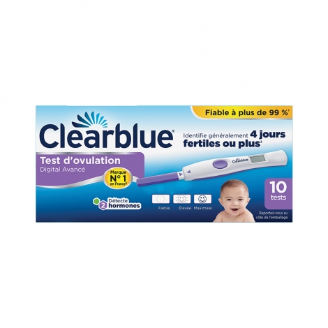 Clearblue Test d'Ovulation Digital Avancé 10 tests pas cher, discount
