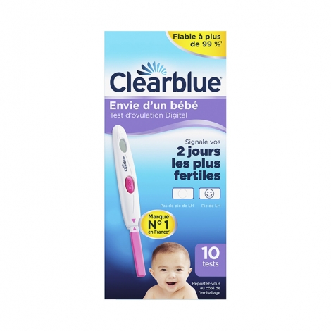 Clearblue Test d'Ovulation Digital 10 tests pas cher, discount