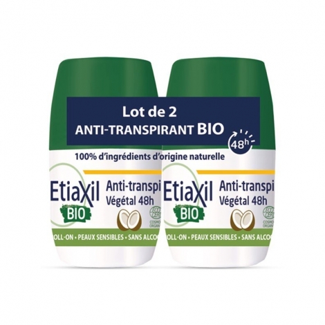 Etiaxil Anti-Transpirant Végétal 48H Bio 2x50ml pas cher, discount