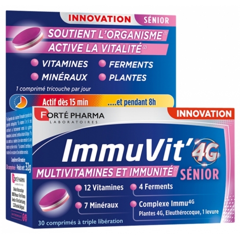 Forte Pharma ImmuVit' 4G Sénior 30 comprimés pas cher, discount