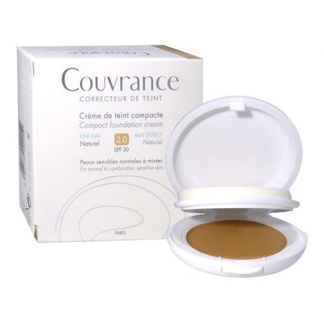 Avène Couvrance Crème de Teint Compacte Naturel 2.0 SPF30 10g pas cher, discount