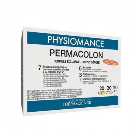 Therascience Physiomance Permacolon 20 comprimés + 20 sachets + 20 gélules pas cher, discount
