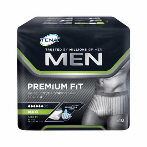 Tena Men Premium Fit Protective Underwear Level 4 10 pièces pas cher, discount