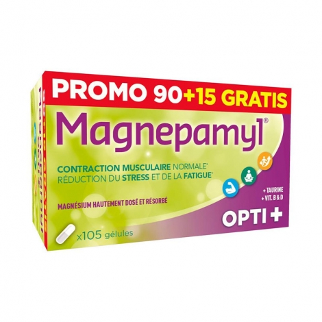 Magnepamyl Opti+ 90 capsules + 15 capsules gratuites pas cher, discount