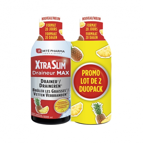 Forte Pharma Xtra Slim Draineur Max 2x500ml pas cher, discount