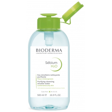 Bioderma Sébium H2O Solution Micellaire Nettoyante Purifiante 500ml pas cher, discount