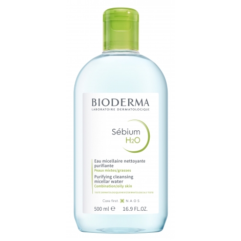 Bioderma Sebium H2O Solution Micellaire Nettoyante des Peaux Grasses 500 ml pas cher, discount