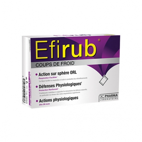 3C Pharma Efirub Coups de Froid 16 sachets pas cher, discount