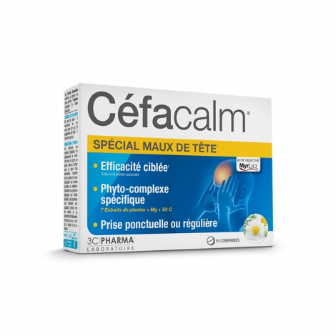3C Pharma Céfacalm Spécial Maux de Tête 15 comprimés pas cher, discount