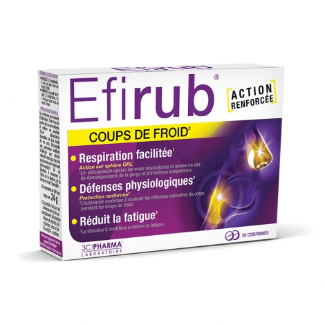 3C Pharma Efirub Coups de Froid 30 comprimés pas cher, discount