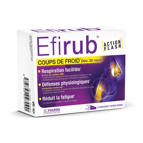 3C Pharma Efirub Coups de Froid 15 unicadoses pas cher, discount