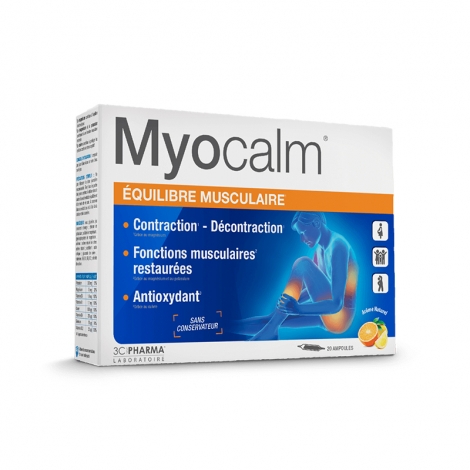 3C Pharma Myocalm Équilibre Musculaire 20 ampoules pas cher, discount
