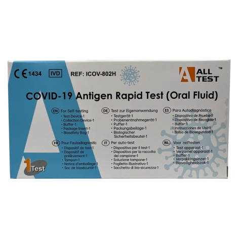 Alltest Test Covid Salivaire Détection Rapide de l'Antigène 1 pièce pas cher, discount