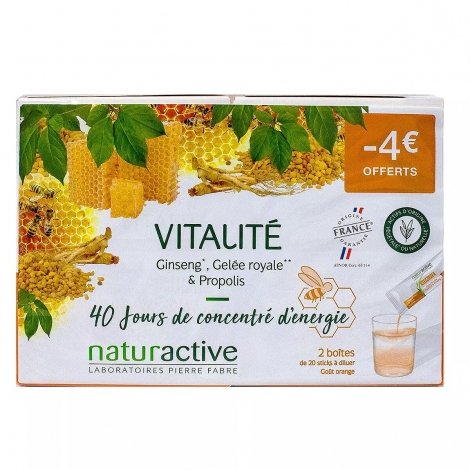 Naturactive Vitalité 2x20 sticks pas cher, discount
