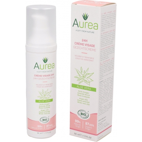 Aurea Crème Visage 24h Aloe Vera Bio 50ml pas cher, discount