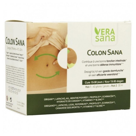 Vera Sana Colon Sana 60 gélules + flacon de 30ml pas cher, discount