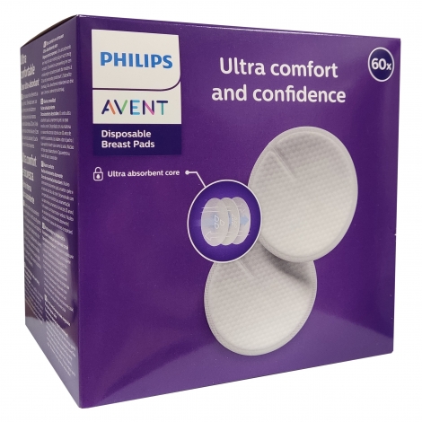 Philips Avent Ultra Confortable 60 Coussinets d'Allaitement Jetable pas cher, discount