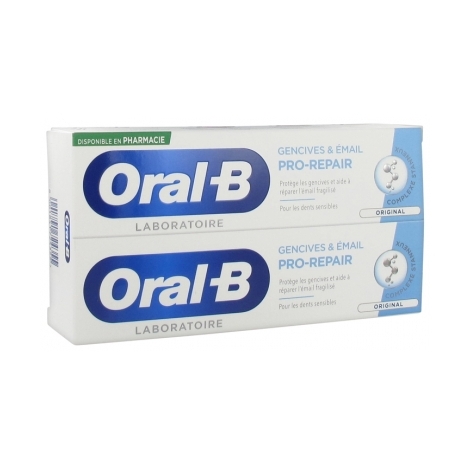 Oral-B Pro-Repair Gencives & Email 2x75ml pas cher, discount