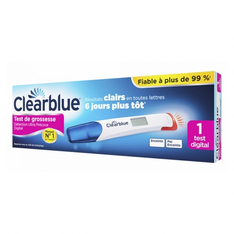 Clearblue Test de Grossesse Digital Ultra Précoce 1 pièce pas cher, discount