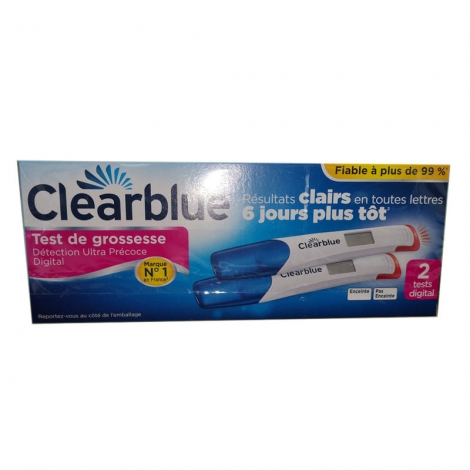 Clearblue Test de Grossesse Digital Ultra Précoce 2 pièces pas cher, discount