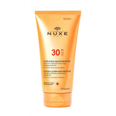 Nuxe Sun Lait Délicieux Haute Protection Visage & Corps SPF30 150ml pas cher, discount