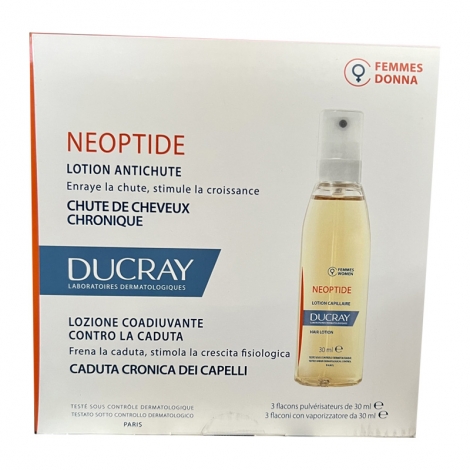 Ducray Neoptide Femmes Lotion Cheveux Clairsemés 3 x 30ml pas cher, discount