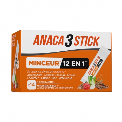 Anaca 3 Stick Minceur 12 en 1 14 sticks pas cher, discount